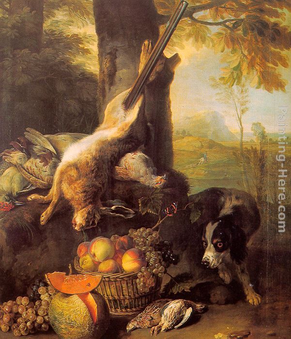 Still Life with Dead Hare and Fruit painting - Alexandre-Francois Desportes Still Life with Dead Hare and Fruit art painting